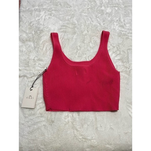 Cozi Knit Tank crop top pink Size L‎ NWT Originally